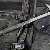 RMJ Tactical- Eagle Talon- Tungsten Finished S7 Steel- Black G-10 Handle
