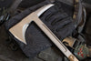 RMJ Tactical- Eagle Talon- Tungsten Finished S7 Steel- Hyena Brown G-10 Handle