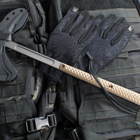 RMJ Tactical- Eagle Talon- Tungsten Finished S7 Steel- Hyena Brown G-10 Handle
