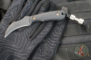 RMJ Gym Rat- Small EDC/Neck Knife- Graphite Black Finished- Black G-10 Handle