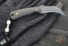 RMJ Gym Rat- Small EDC/Neck Knife- Graphite Black Finished- Black G-10 Handle