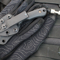 RMJ Gym Rat- Small EDC/Neck Knife- Graphite Black Finished- Black G-10 Handle