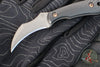 RMJ Gym Rat- Small EDC/Neck Knife- Tungsten Gray- Black G-10 Handle