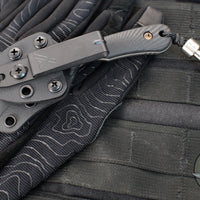 RMJ Gym Rat- Small EDC/Neck Knife- Tungsten Gray- Black G-10 Handle