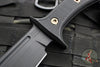 RMJ Tactical- Jungle Combat Fixed Blade Knife- Black G-10 Scale- Graphite Black Finished Nitro-V