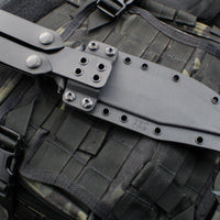 RMJ Tactical- Jungle Combat Fixed Blade Knife- Black G-10 Scale- Tungsten Gray Finished Nitro-V