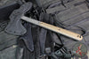 RMJ Tactical- Kestrel Tomahawk- 13" - S7 Steel- Tungsten Finish- Hyena Brown G-10