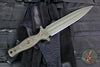 RMJ Killroy Dagger Fixed Blade Knife- OD Green Finished M390 Blade- Dirty Olive G-10 Handle