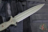 RMJ Killroy Dagger Fixed Blade Knife- OD Green Finished M390 Blade- Dirty Olive G-10 Handle