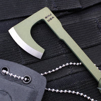 RMJ Mortifer- Neck Micro Tomahawk- Necklace- Keychain- Crocodile Green Finished