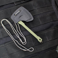 RMJ Mortifer- Neck Micro Tomahawk- Necklace- Keychain- Crocodile Green Finished