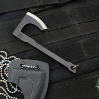 RMJ Mortifer- Neck Micro Tomahawk- Necklace- Keychain- Graphite Black Finished