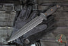 RMJ Tactical Nightshade Dagger Fixed Blade Combat Knife- Graphite Black Finish- Black G-10