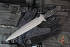 RMJ Tactical Nightshade Dagger Fixed Blade Combat Knife- Tungsten Finish- Black G-10