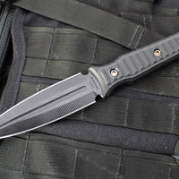 RMJ Orlando Special Dagger Fixed Blade Knife- Graphite Black Finish- Black G-10