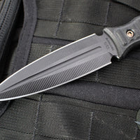 RMJ Orlando Special Dagger Fixed Blade Knife- Graphite Black Finish- Black G-10