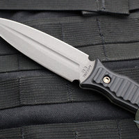 RMJ Orlando Special Dagger Fixed Blade Knife- Tungsten Finish- Black G-10