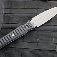 RMJ Orlando Special Dagger Fixed Blade Knife- Tungsten Finish- Black G-10