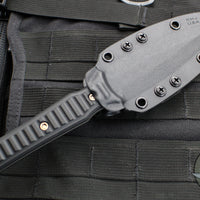 RMJ Orlando Special Dagger Fixed Blade Knife- Tungsten Finish- Black G-10