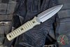 RMJ Orlando Special Dagger Fixed Blade Knife- Tungsten Finished Magnacut- Dirty Olive G-10