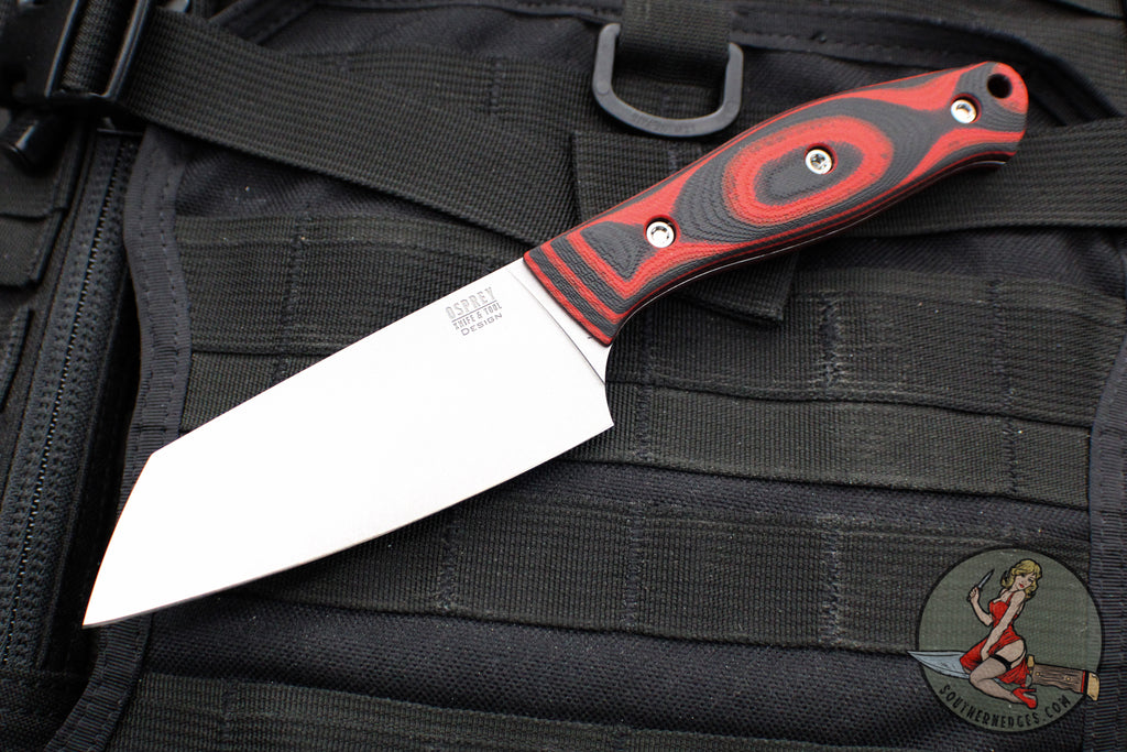 RMJ Osprey- EDC Kitchen Knife- Black Widow G-10 Handle- Stonewash Blade
