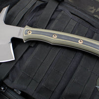 RMJ Tactical- Pathfinder Tomahawk- Tungsten Cerakote Finished- Dirty Olive G-10