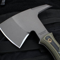 RMJ Tactical- Pathfinder Tomahawk- Tungsten Cerakote Finished- Dirty Olive G-10