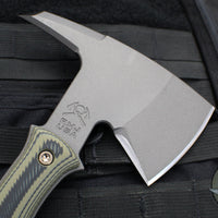 RMJ Tactical- Pathfinder Tomahawk- Tungsten Cerakote Finished- Dirty Olive G-10