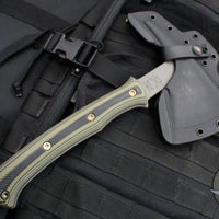 RMJ Tactical- Pathfinder Tomahawk- Tungsten Cerakote Finished- Dirty Olive G-10