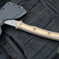 RMJ Tactical- Pathfinder Tomahawk- Tungsten Cerakote Finished- Hyena Brown G-10