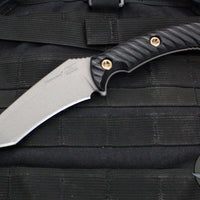 RMJ Tactical- Peregrine Fixed Blade- Tungsten Finish- Black G-10 Handle