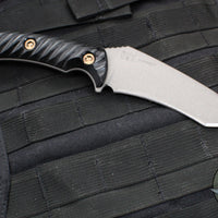 RMJ Tactical- Peregrine Fixed Blade- Tungsten Finish- Black G-10 Handle