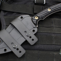 RMJ Tactical- Peregrine Fixed Blade- Tungsten Finish- Black G-10 Handle