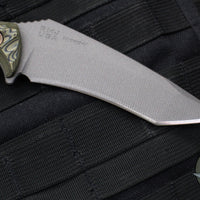 RMJ Tactical- Peregrine Fixed Blade- Tungsten Finish- Dirty Olive G-10 Handle