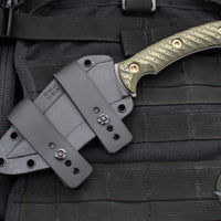 RMJ Tactical- Peregrine Fixed Blade- Tungsten Finish- Dirty Olive G-10 Handle