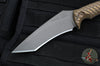 RMJ Tactical- Peregrine Fixed Blade- Tungsten Finish- Hyena Brown G-10 Handle