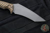 RMJ Tactical- Peregrine Fixed Blade- Tungsten Finish- Hyena Brown G-10 Handle