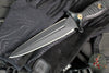 RMJ Tactical Raider Dagger Fixed Blade Combat Knife- Graphite Black Finish- Black G-10