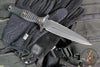RMJ Tactical Raider Dagger Fixed Blade Combat Knife- Graphite Black Finish- Black G-10