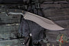 RMJ Tactical- Sapper Fixed Blade Knife- Black G-10 Scale- Tungsten Gray Finished 80CRV2 Steel