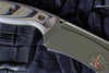 RMJ Tactical- Sapper Fixed Blade Knife- Dirty Olive G-10 Scale- OD Green Finished 80CRV2 Steel