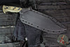 RMJ Tactical- Sapper Fixed Blade Knife- Dirty Olive G-10 Scale- OD Green Finished 80CRV2 Steel