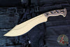 RMJ Tactical- Sapper Fixed Blade Knife- Hyena Brown G-10 Scale- Sabre Sand Finished 80CRV2 Steel