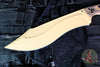 RMJ Tactical- Sapper Fixed Blade Knife- Hyena Brown G-10 Scale- Sabre Sand Finished 80CRV2 Steel