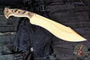 RMJ Tactical- Sapper Fixed Blade Knife- Hyena Brown G-10 Scale- Sabre Sand Finished 80CRV2 Steel