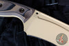RMJ Tactical- Sapper Fixed Blade Knife- Hyena Brown G-10 Scale- Sabre Sand Finished 80CRV2 Steel