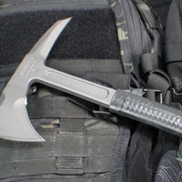 RMJ Shrike Tomahawk- 15.875" Model- S7 Steel- Black Handle Spike End