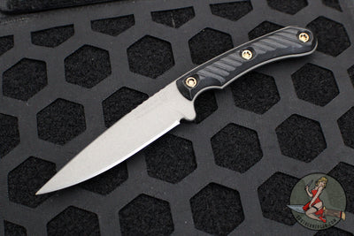RMJ Tactical Sparrow small EDC Knife- Tungsten Finish- Black G-10 Handle- Magnacut Steel