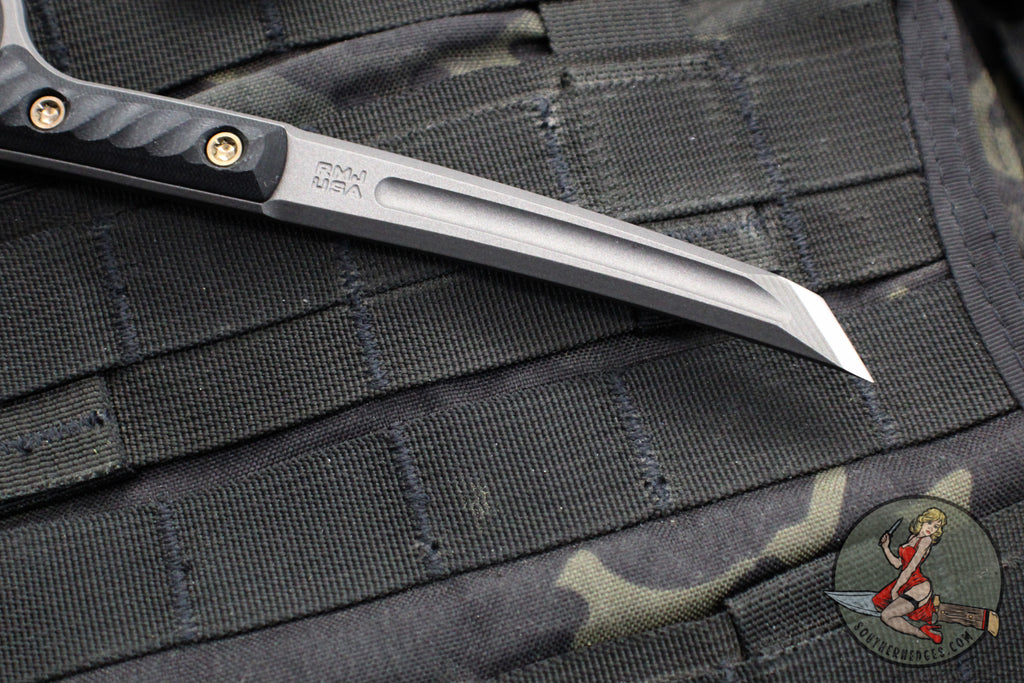 Rmj Chisel RMJ Stabby Guy- Ringed Chisel Tip- Tungsten Finished- Black G-10- Bron ...