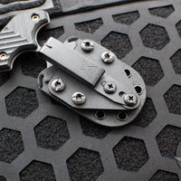 RMJ Tactical BUB- Back Up Push Dagger- Double Edge- Tungsten Finish- Black G-10